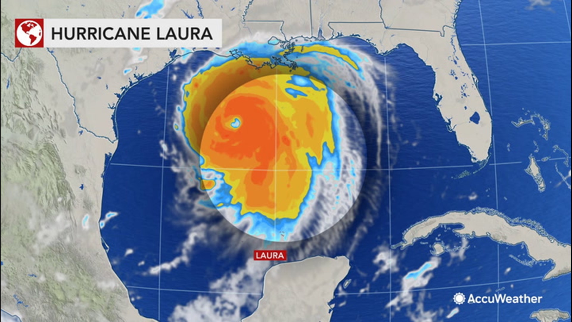 AccuWeather forecasts Cat-3 Hurricane Laura to make landfall as a major hurricane along the Texas/Louisiana border during the evening hours of Wednesday, August 26.