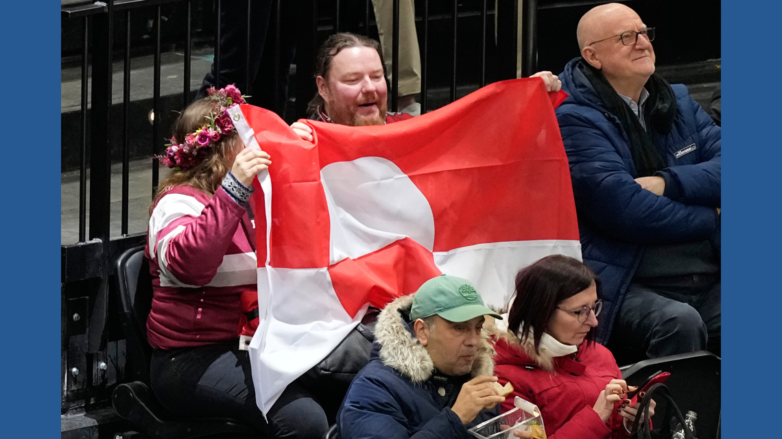 Fans who raised Greenland's flag at US-Denmark Olympic hockey game: 'We must hold together'