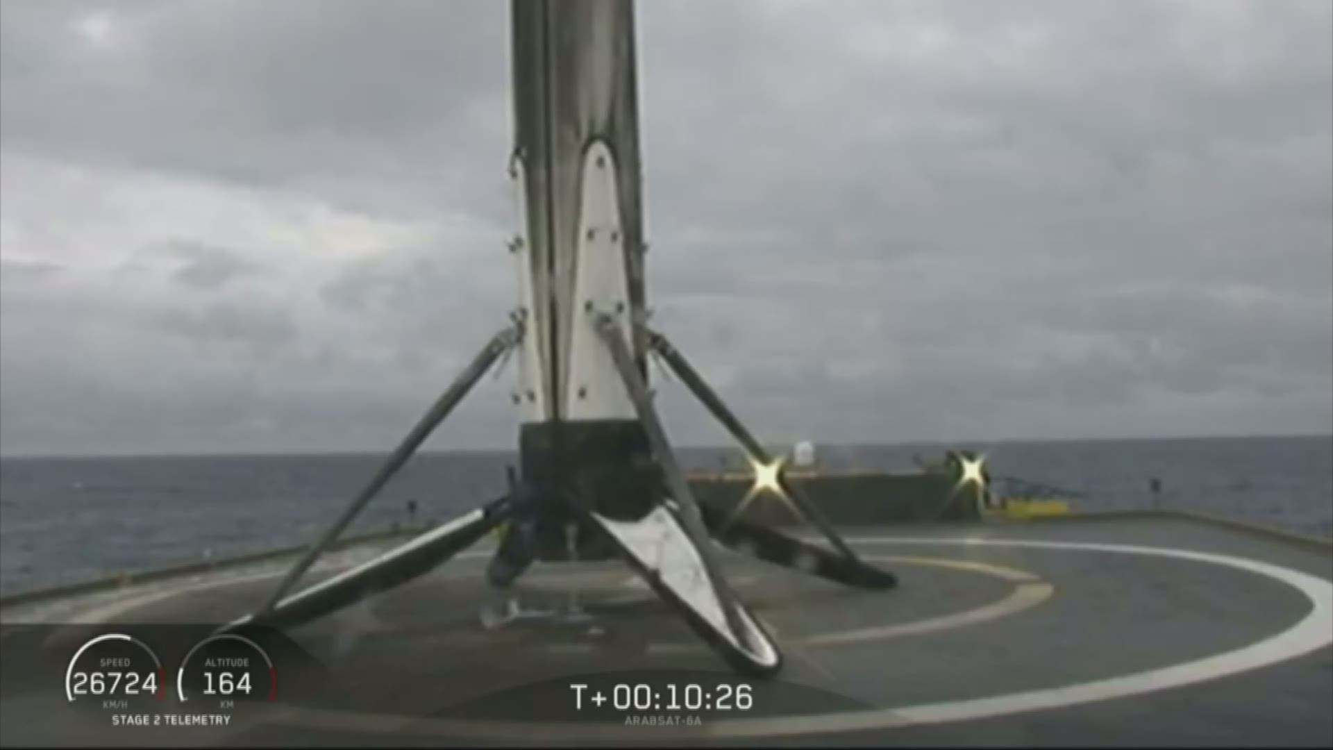 For the first time ever, SpaceX successfully landed all three of its Falcon Heavy rockets after launch. (Courtesy: SpaceX)