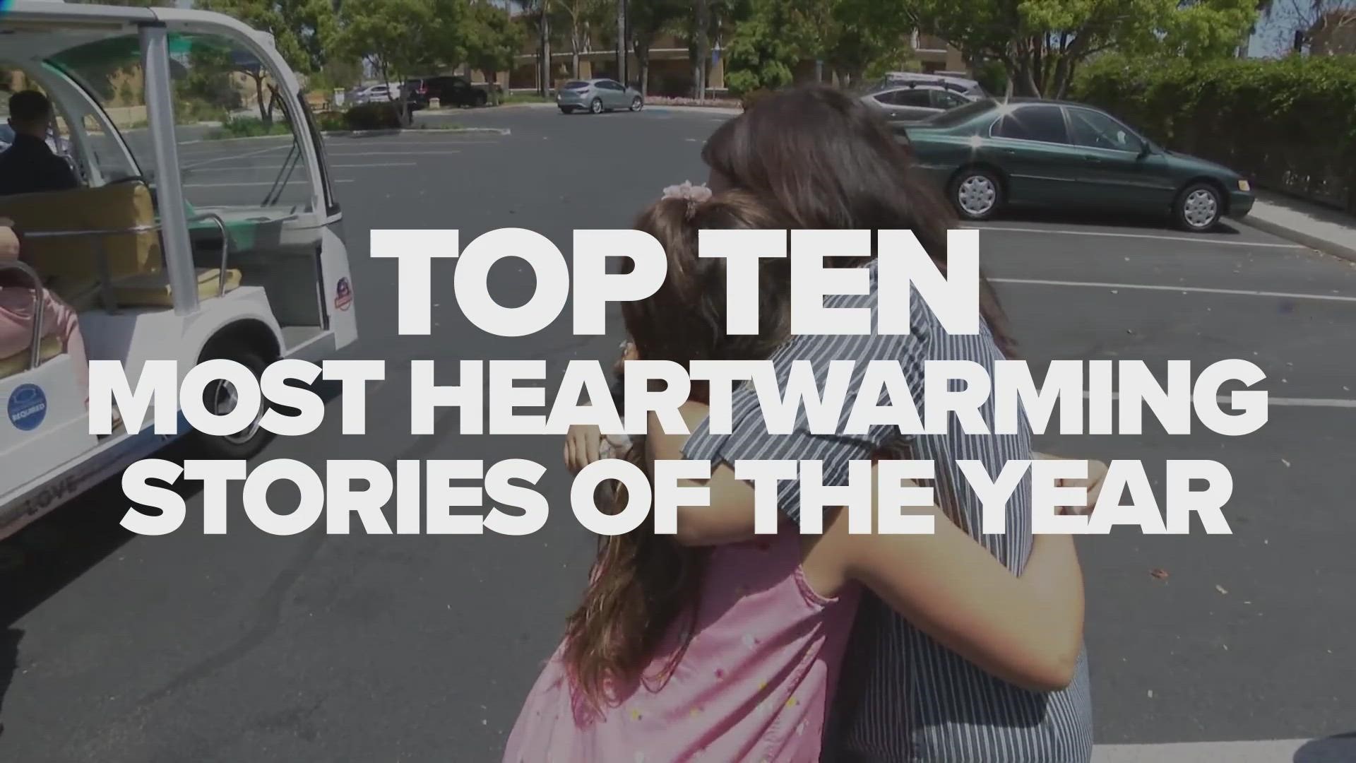Watch the top ten most heartwarming stories from 2021.