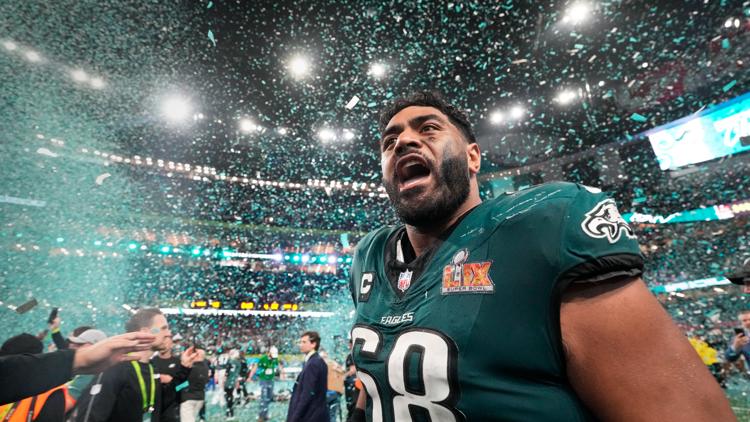 Super Bowl: Eagles' Jordan Mailata makes history in Australia with Super  Bowl win | kgw.com