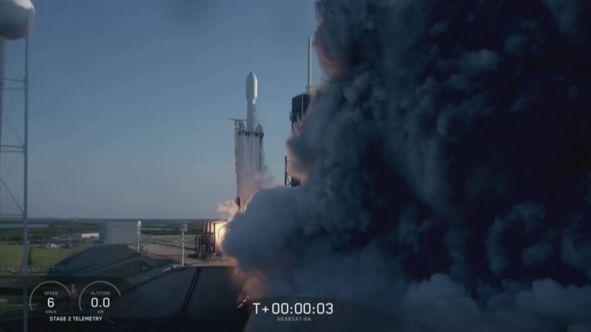 SpaceX on Thursday launched its first commercial mission featuring its Falcon Heavy rocket. 
(Video: SpaceX)
