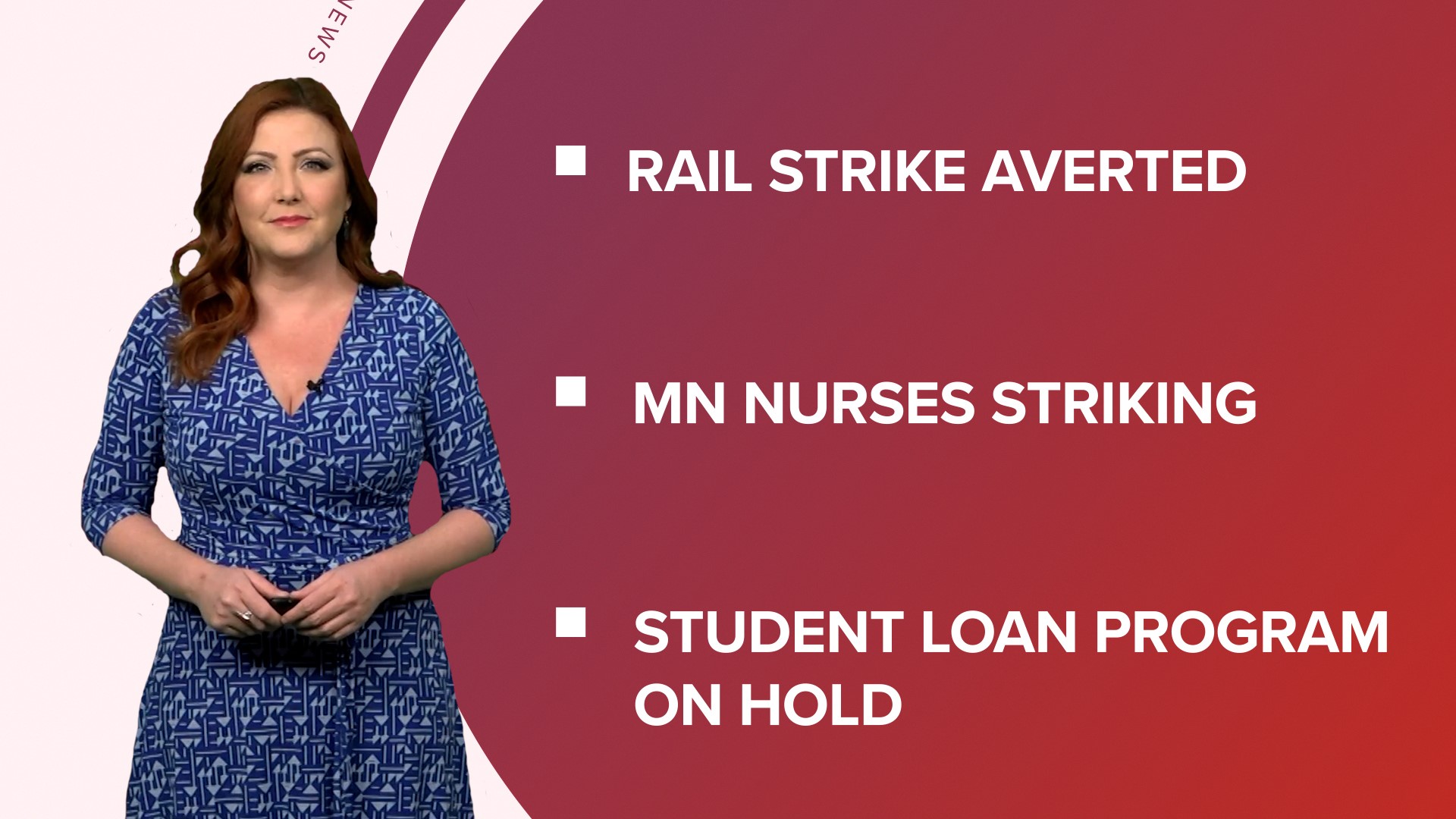 A look at what is happening in the news from a rail strike averted to President Biden's student loan debt program on hold.