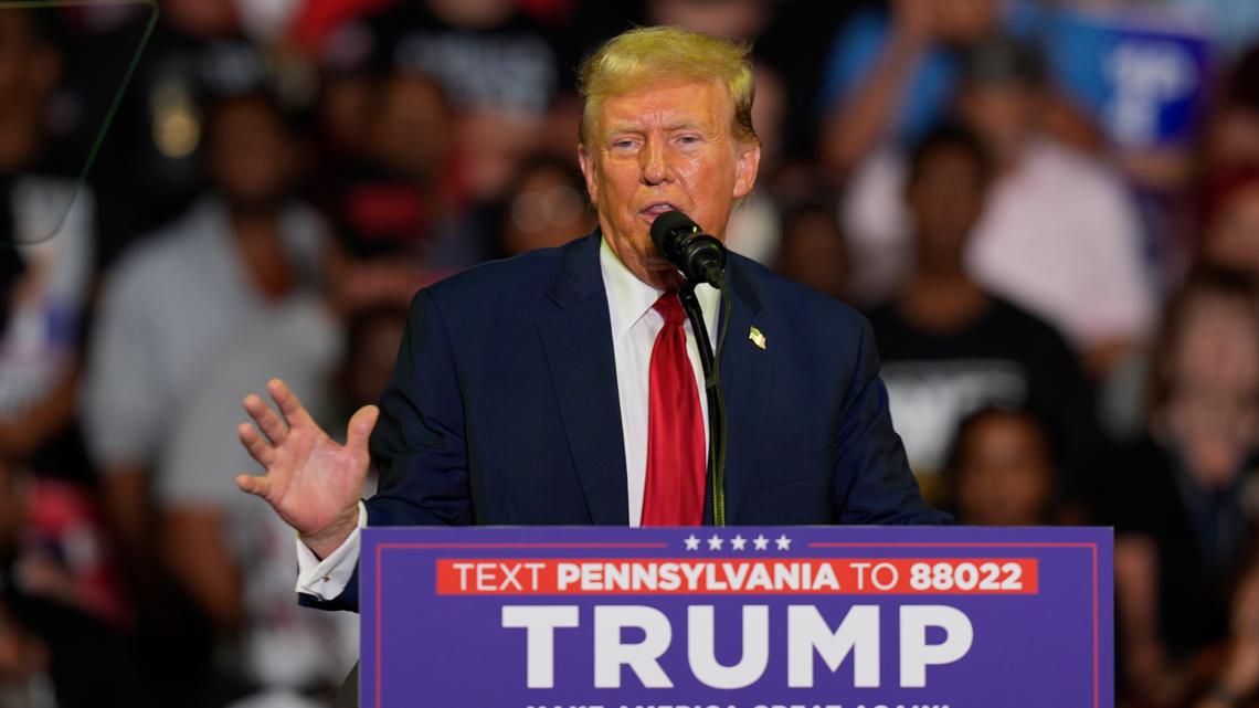 Trump revels in Democratic turmoil as he returns to campaign trail and teases VP pick
