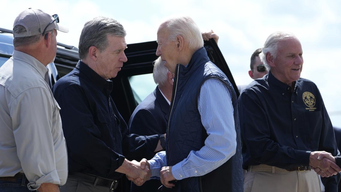 Biden, Harris survey Helene damage in Southeast | kgw.com