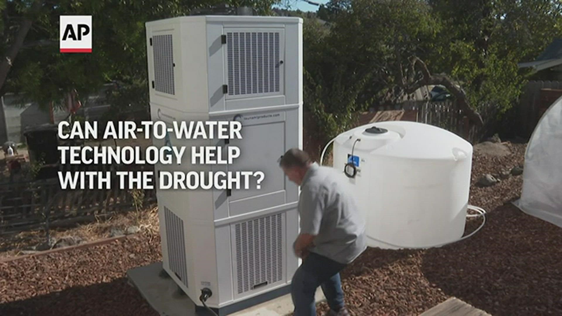Some in the drought-stricken West are turning to machines which the developers say can produce hundreds of gallons of water a day pulled out of the air.