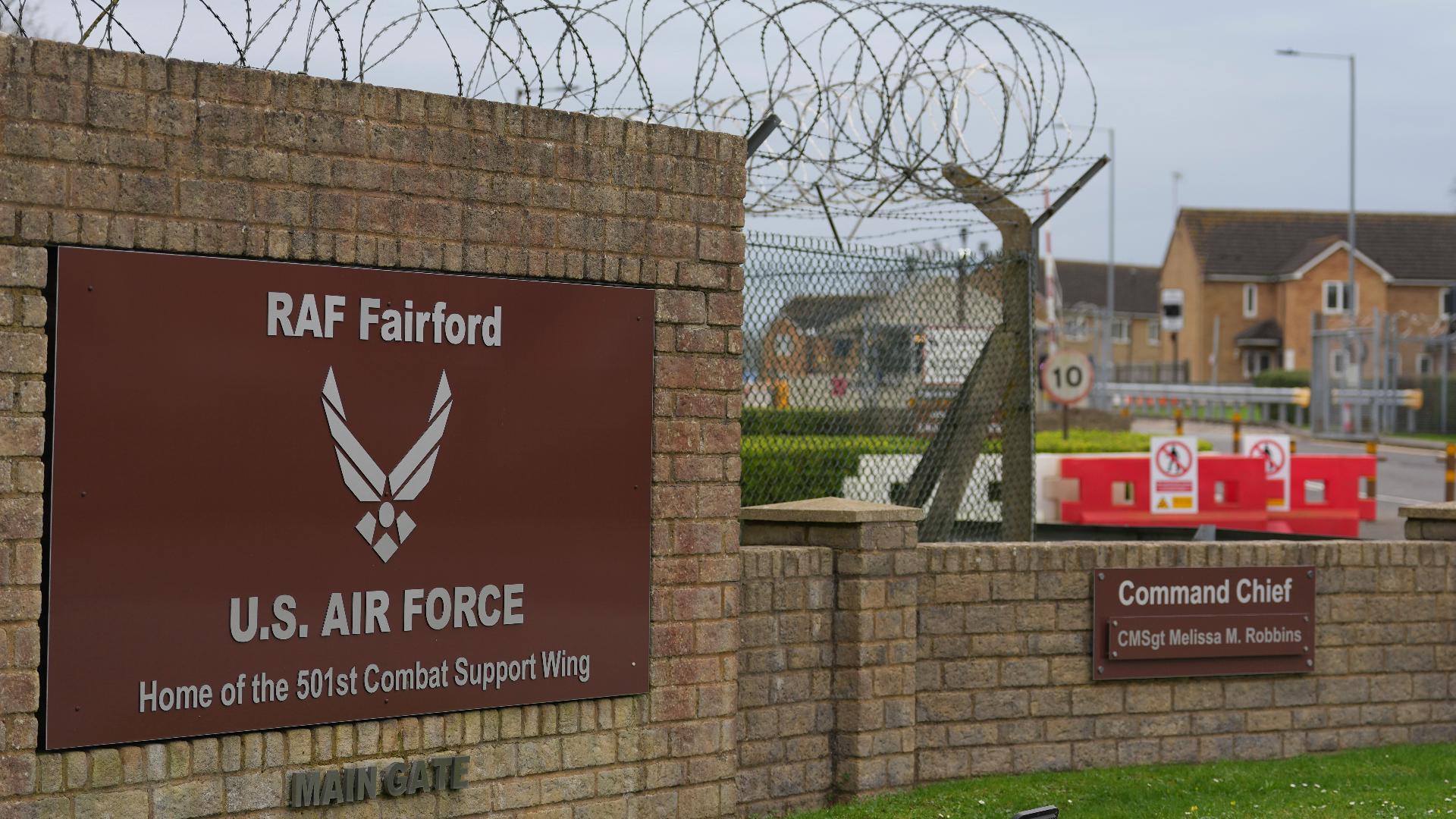 Explosive Base 5 men arrested near air base used by US in Iran war on suspicion of ...