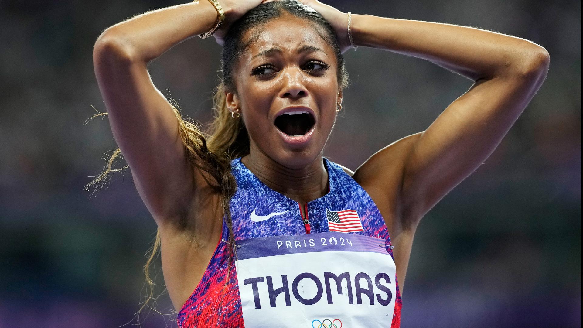 Team USA's Gabby Thomas wins gold in women's 200meter final