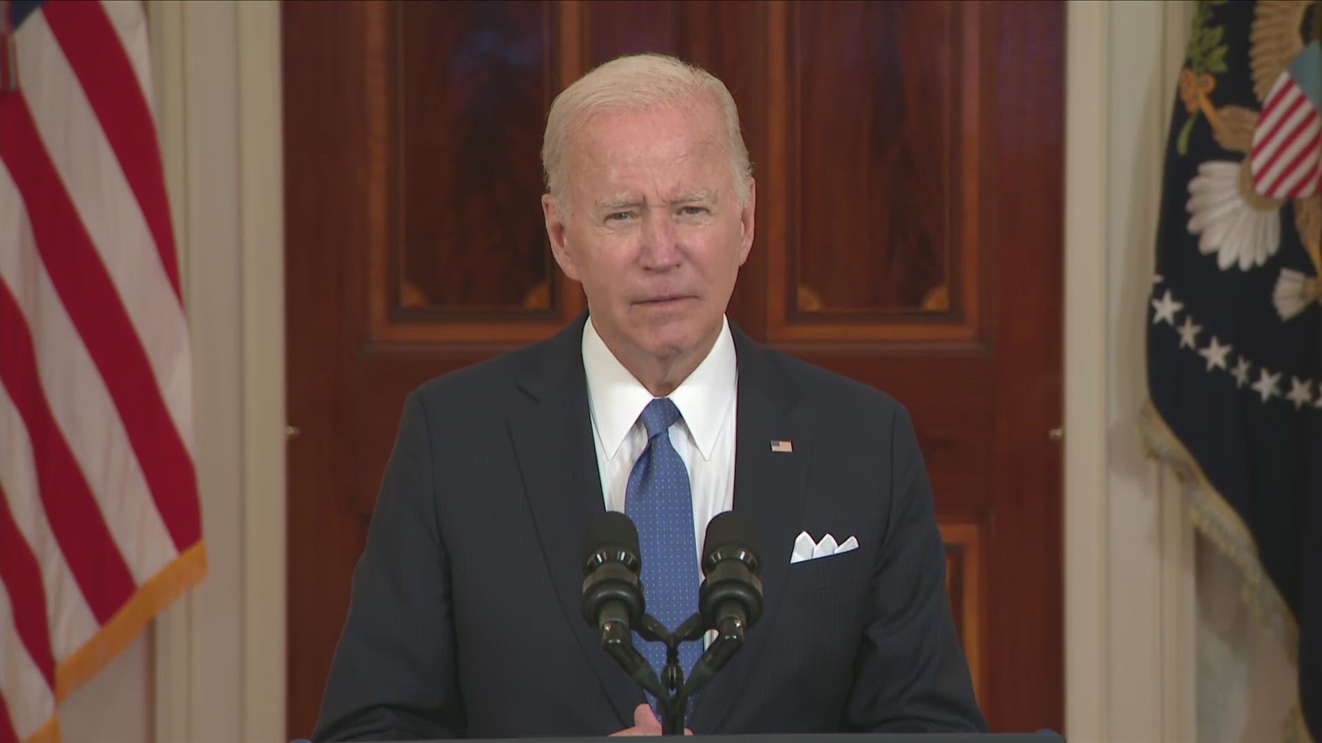 President Joe Biden warned that "the health and life of women in the nation are now at risk."