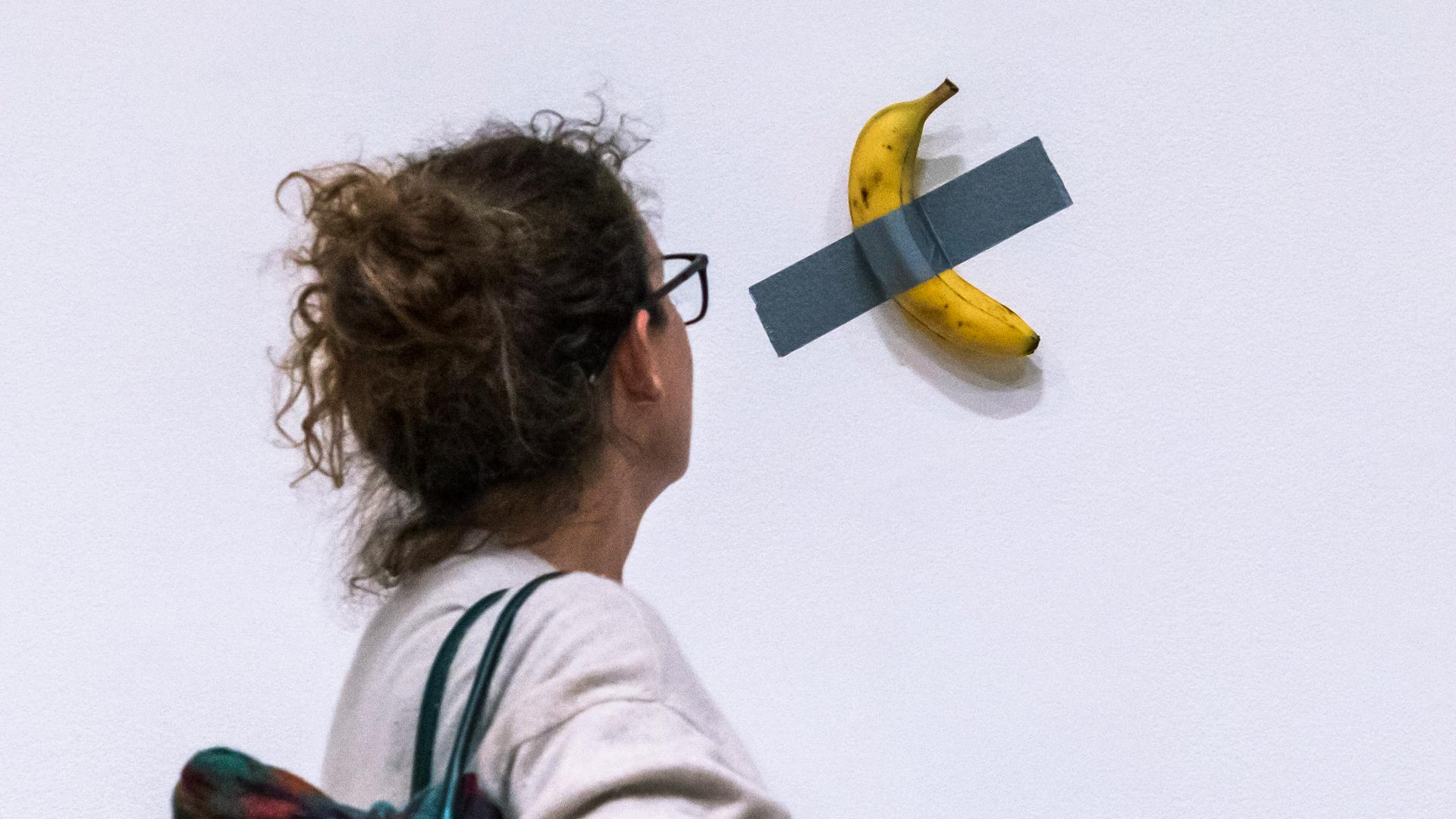 Who bought the duct tape banana? Art auction fetches millions | kgw.com