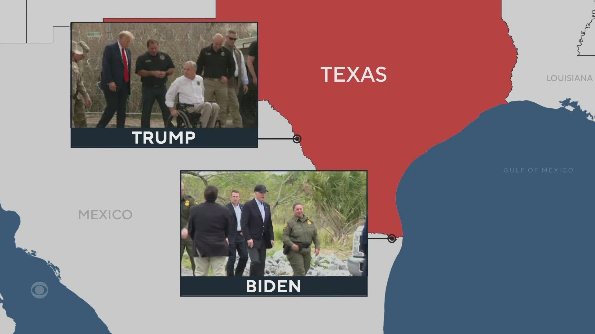 The dueling visits to the border region came as immigration emerges as a key political issue on the road to November's presidential election.