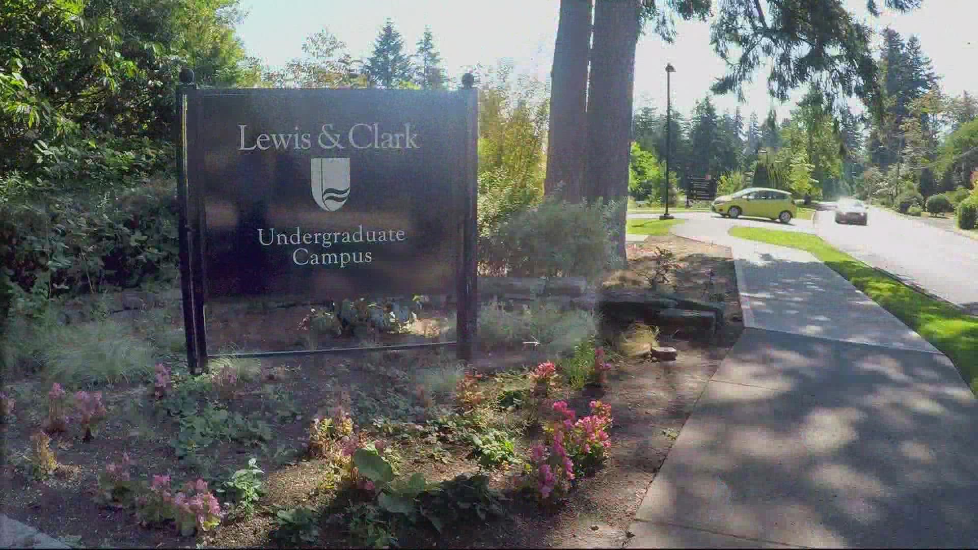 A 19-year-old man was killed and two 18-year-old women were injured when a brick column collapsed at Lewis & Clark College in Southwest Portland.
