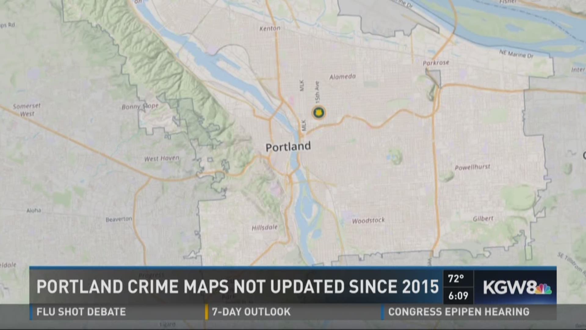 Portland crime maps not updated since 2015