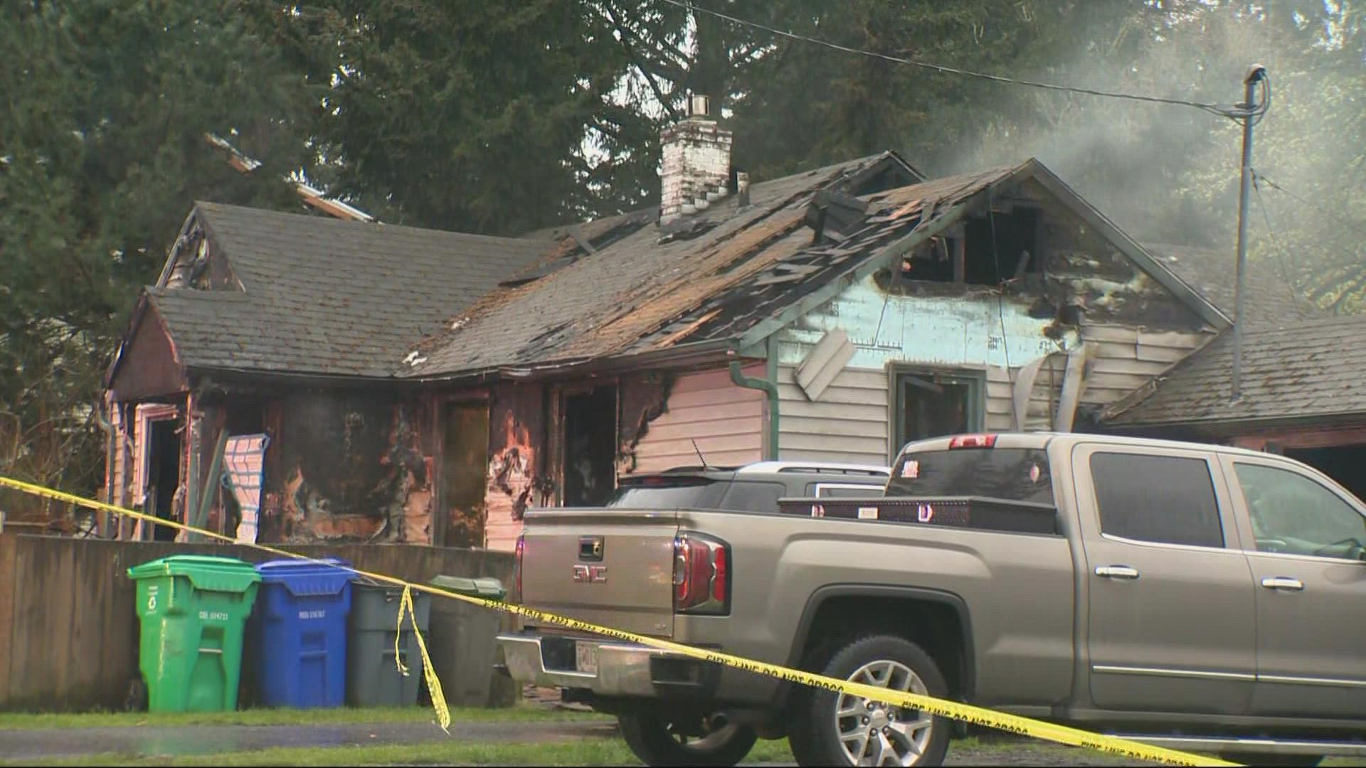 The fire started around 4 a.m. in the Cully neighborhood on Northeast 57th Avenue.