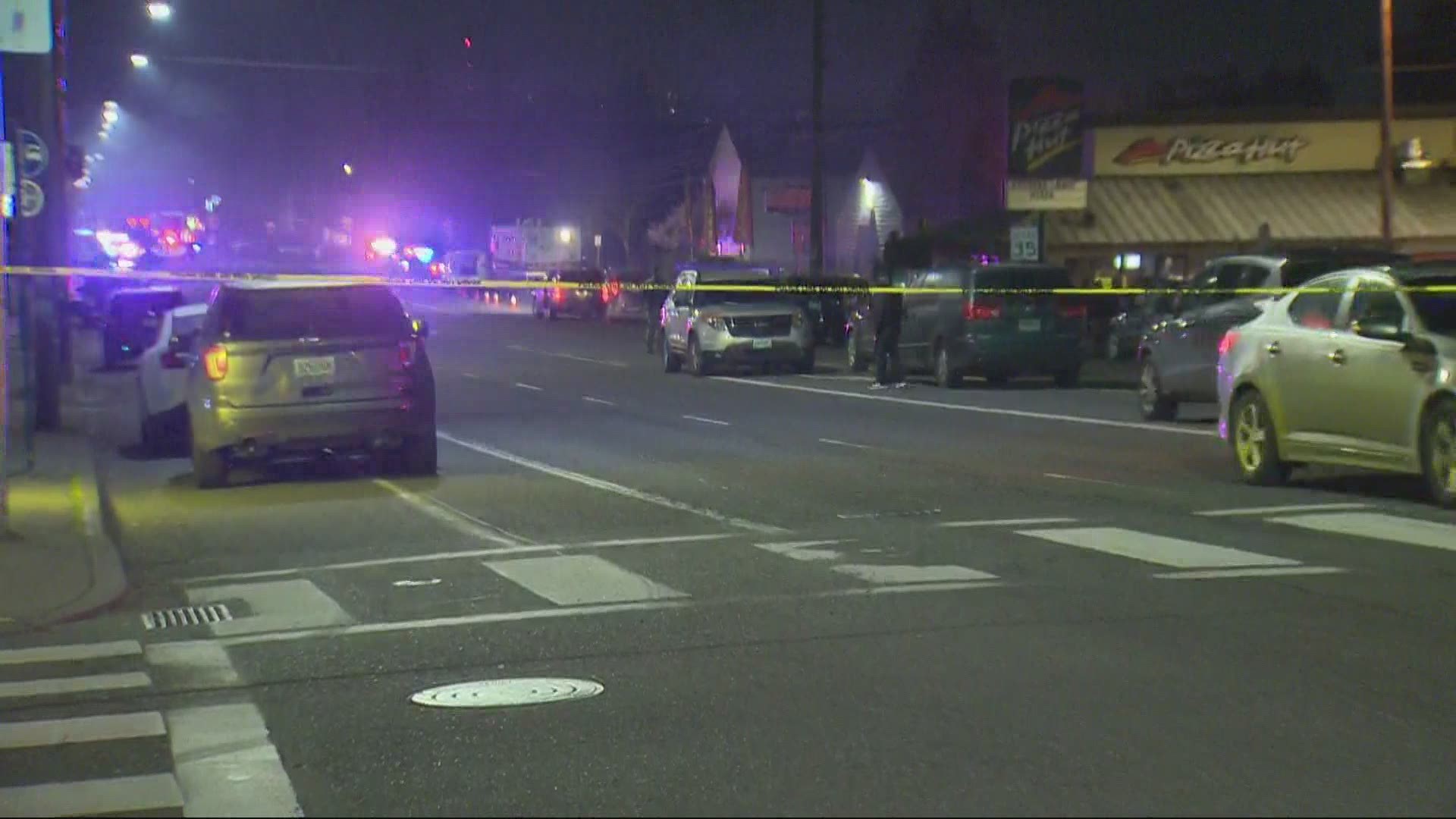A car chase ended at SE 122nd and Mill Street after a shooting in Northeast Portland on Tuesday night.
