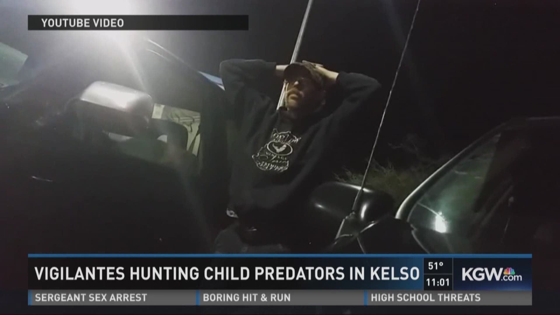 Vigilante group hunting potential child predators in Kelso photo