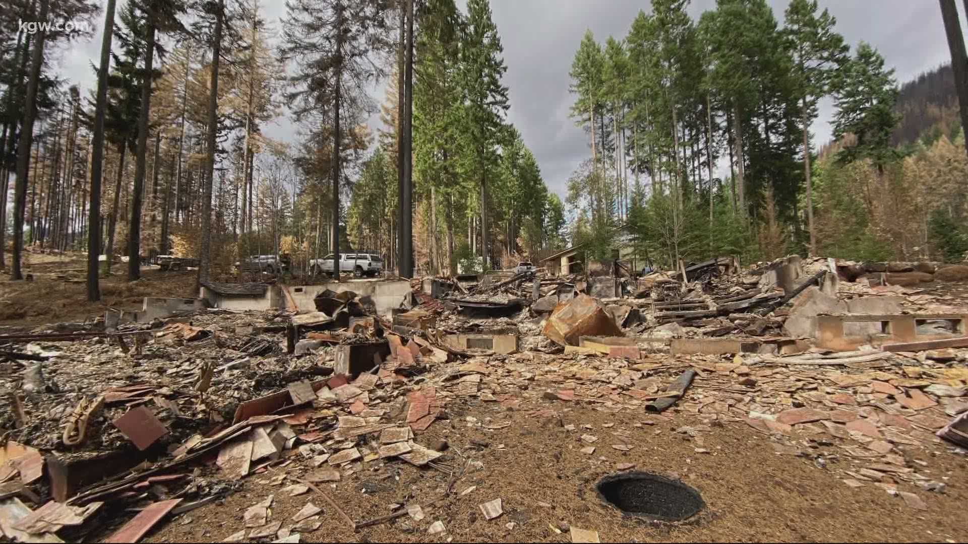 Many who lost homes in the Oregon wildfires are dealing with the stress of moving forward, and what that entails. Morgan Romero explains.