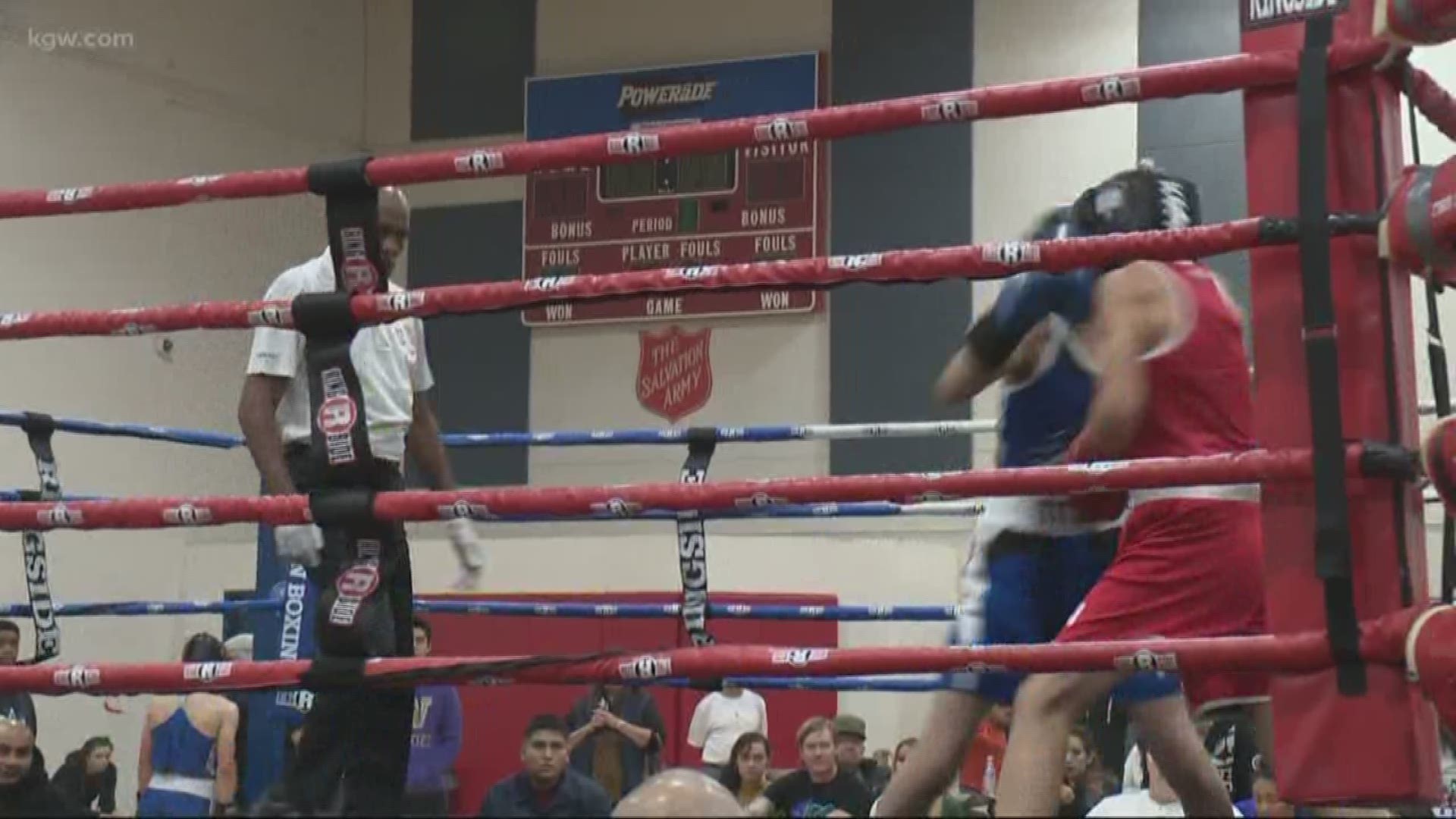Boxers hit the ring at the Red Shield Classic.