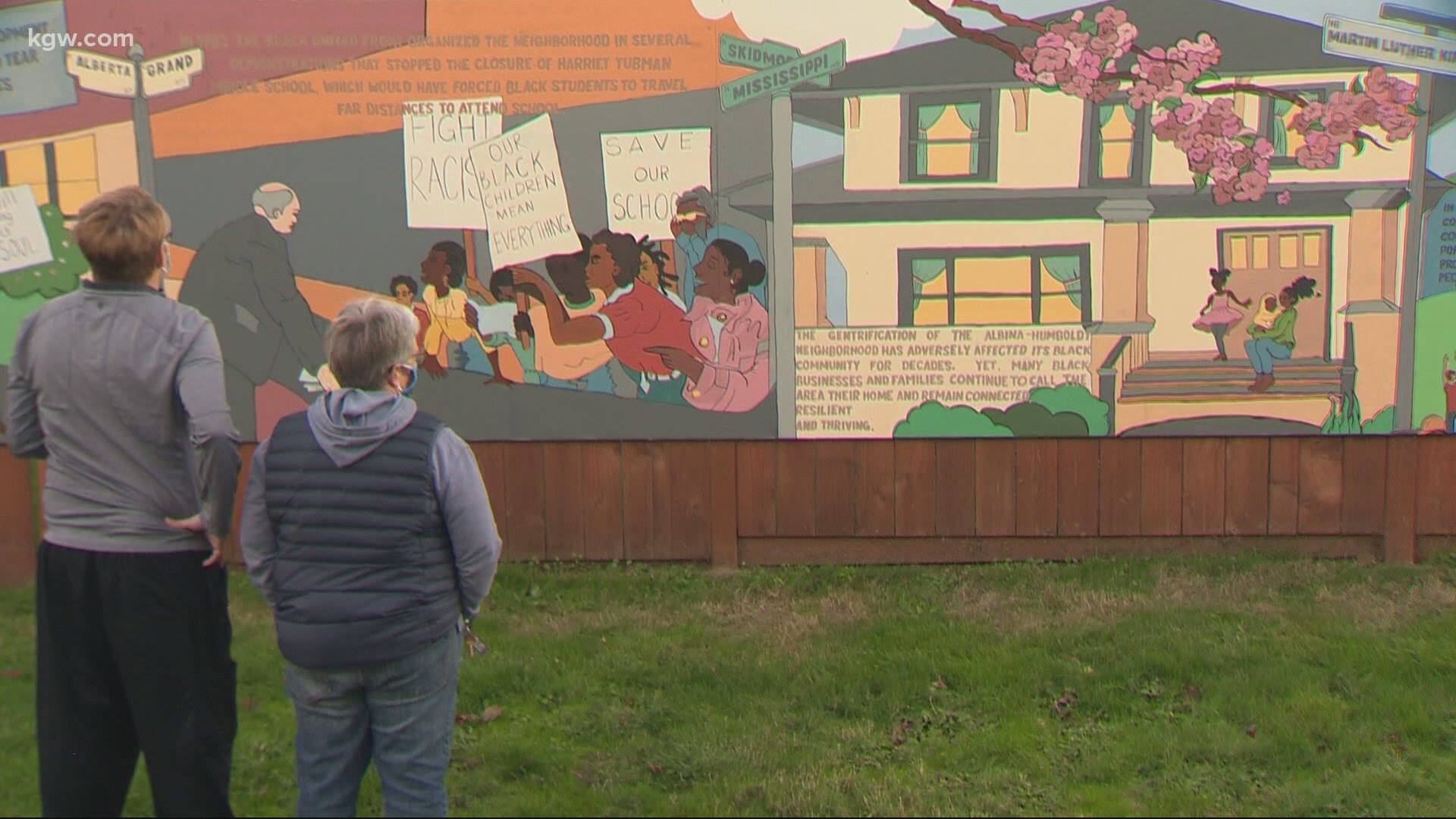 People in one North Portland neighborhood are celebrating the history of where they live with a new mural.