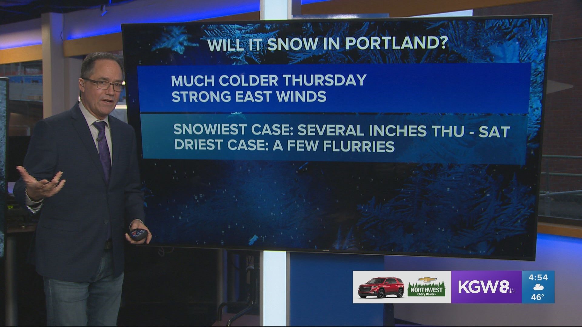 Portland will see the coldest air of the season this week, but whether it snows or not still depends on a lot of different factors. Matt Zaffino explains.