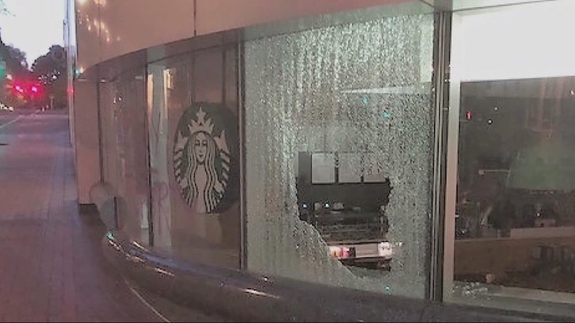 Some businesses damaged in downtown Portland during otherwise peaceful protests