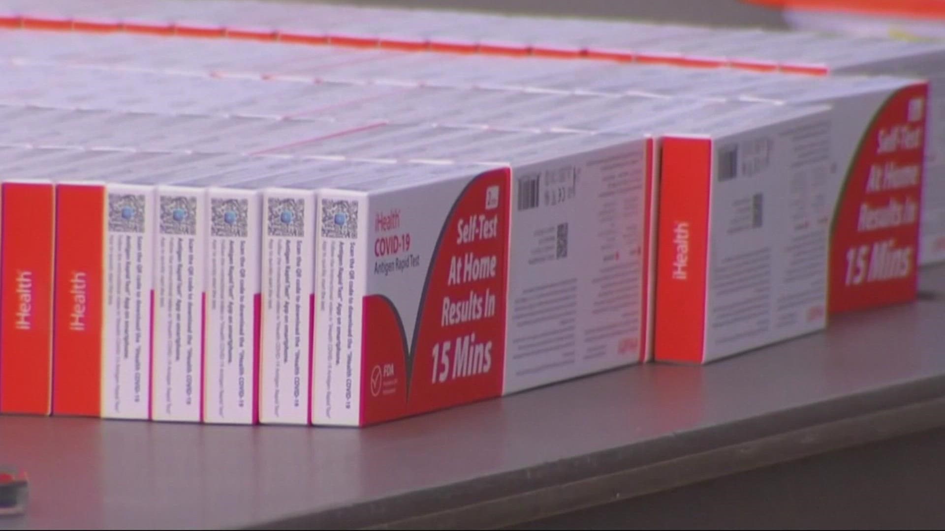 Oregon health departments and community organizations are waiting for the state to deliver at-home COVID testing kits. KGW's Alma McCarty reports.