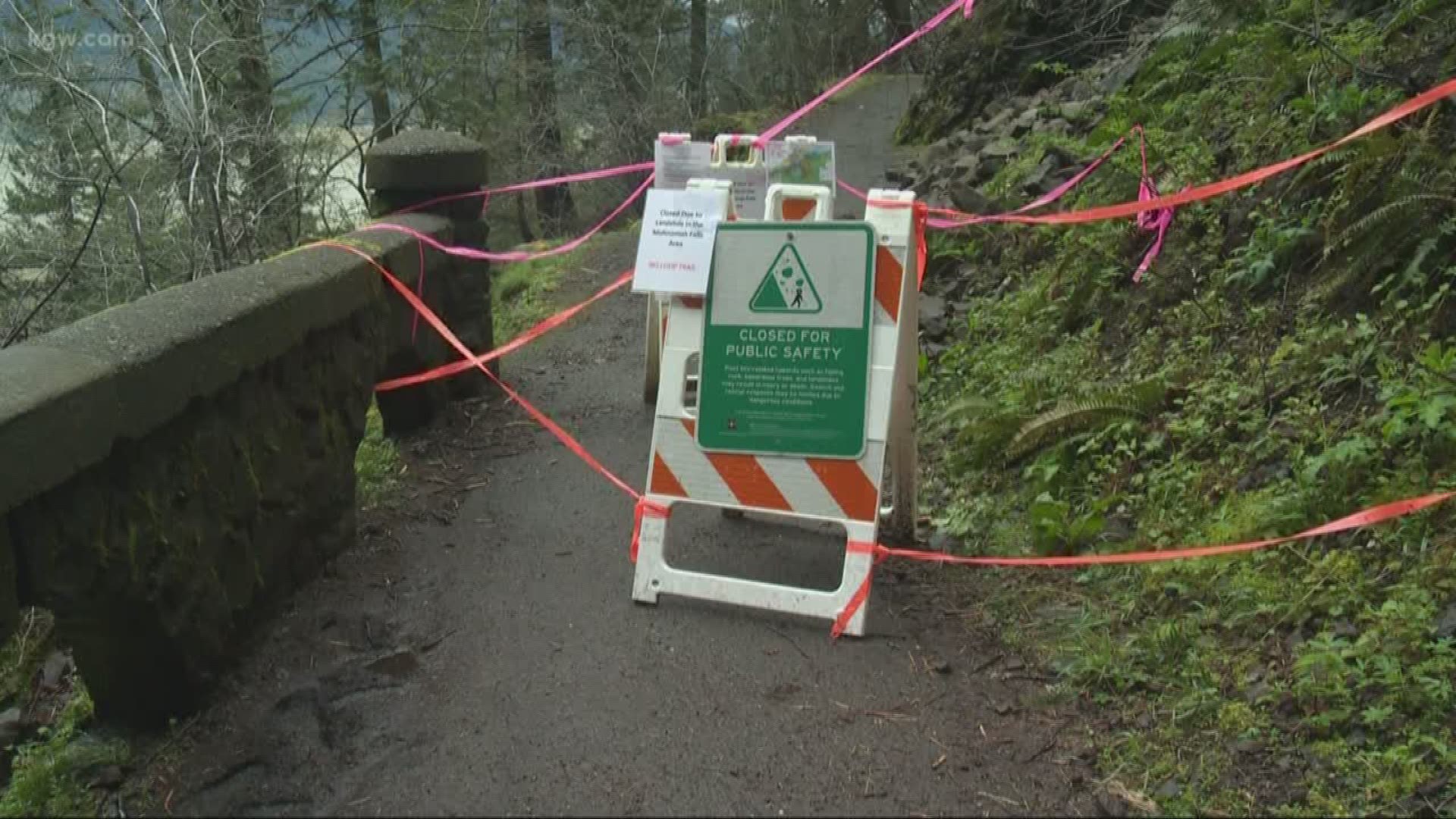 The Larch Mountain trail is still closed due to rockslides.