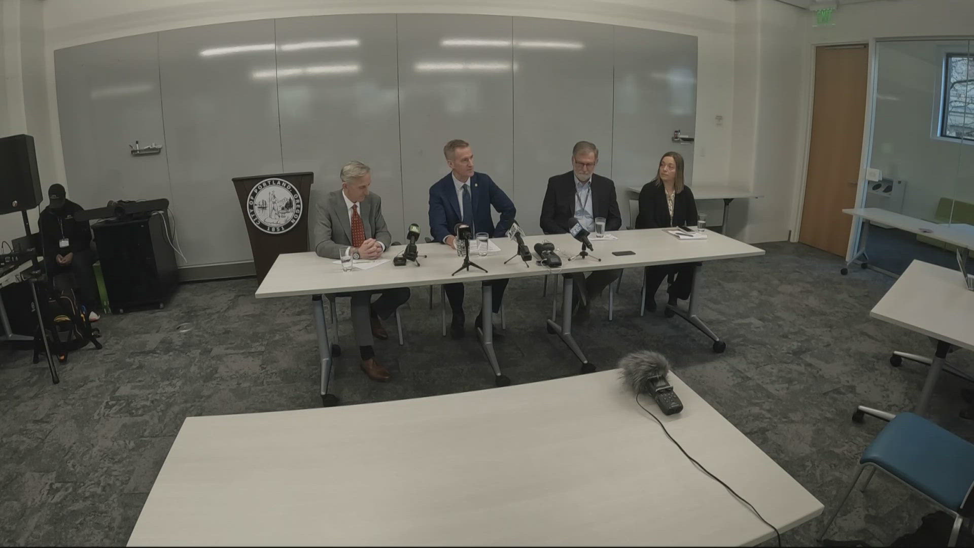 Mayor Ted Wheeler and Mayor-elect Keith Wilson met at Portland City Hall, three weeks before a historic government shakeup.