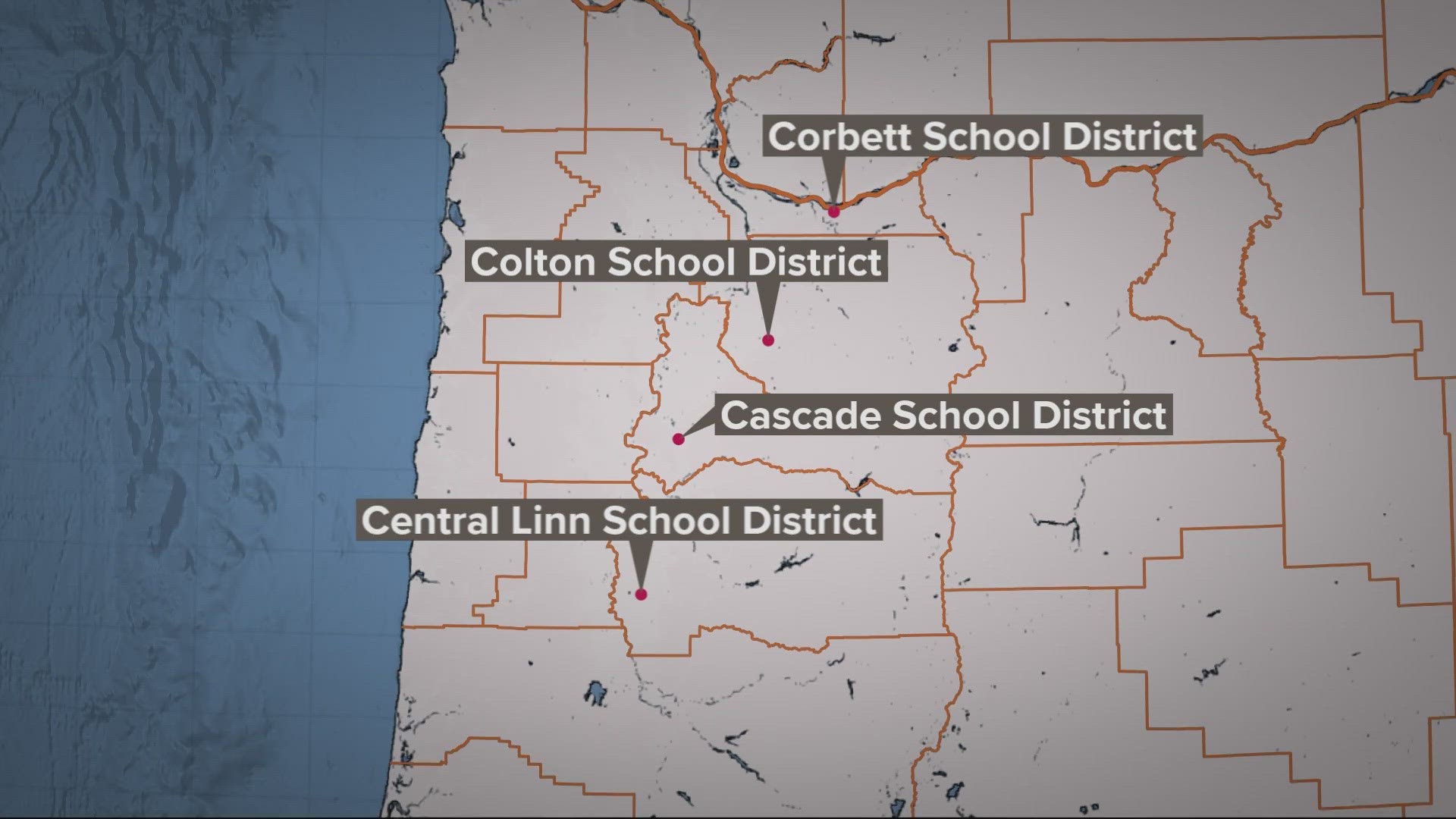 Some school districts received threats about a bomb or explosive on Monday. Law enforcement responded to the schools have said no devices have been found.