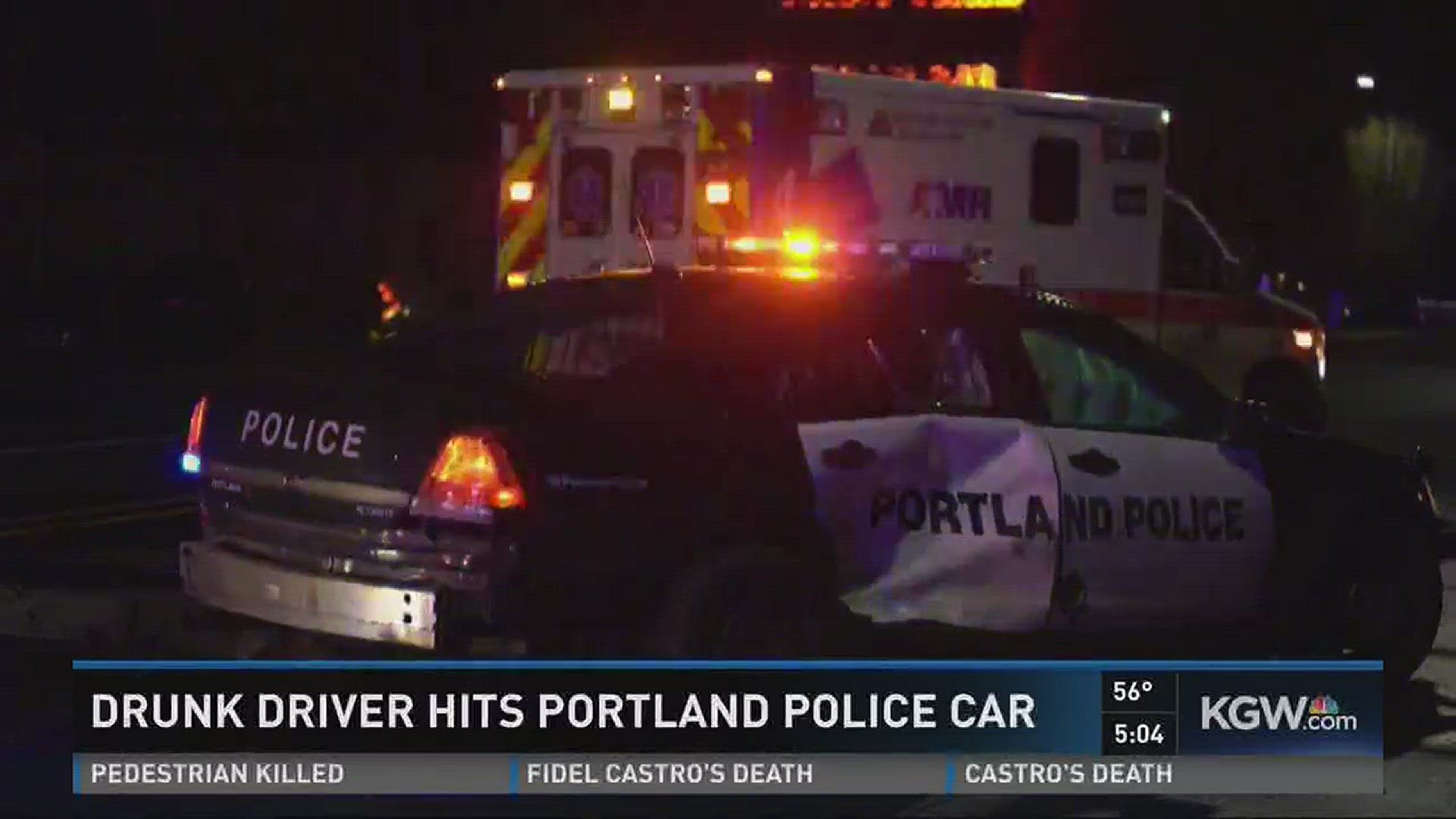 Police: Drunk, speeding driver crashes into unoccupied patrol car | kgw.com