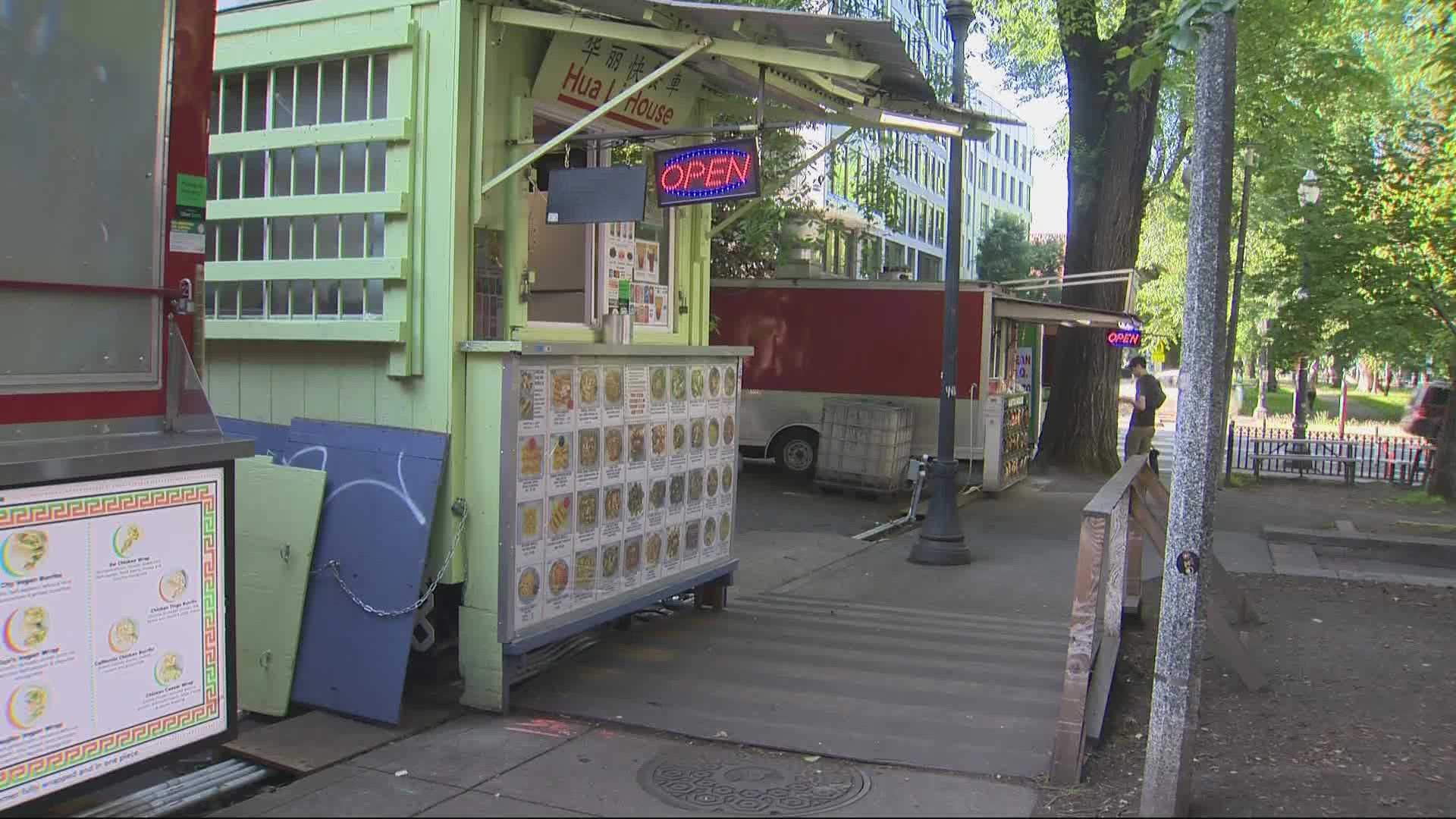 The Ankeny West food cart pod opened on West Burnside nearly a year ago, but owners have struggled amid bad weather, crime and lasting impacts of the pandemic.