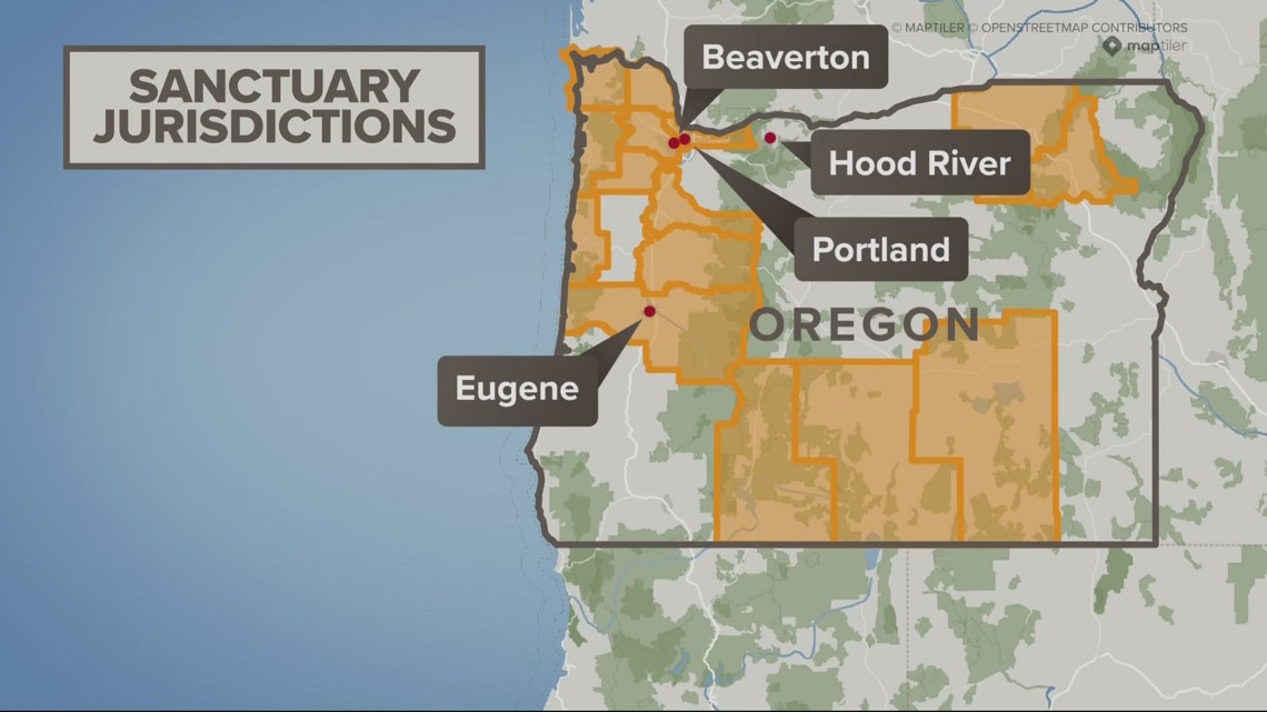 DHS publishes list of 'jurisdictions defying federal immigration law,' including all of Oregon