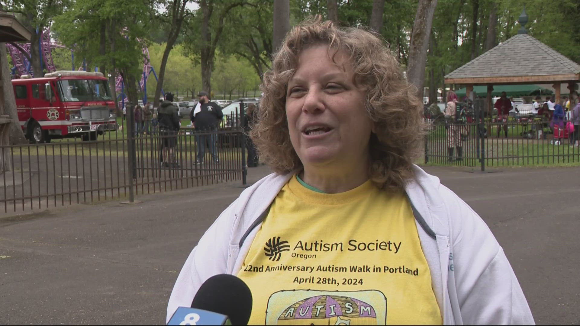 The Autism Society of Oregon hosted its 22nd annual Autism Walk at Oaks Park in Southeast Portland on Sunday.