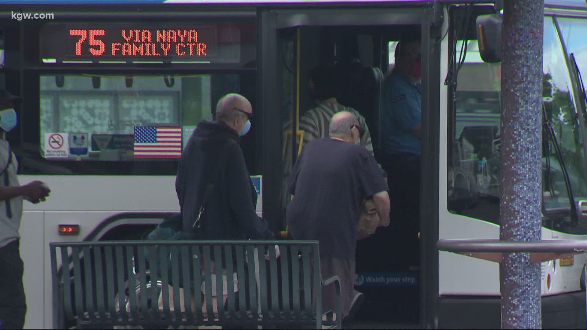 TriMet will allow more riders onto its buses and trains but face coverings are still required.