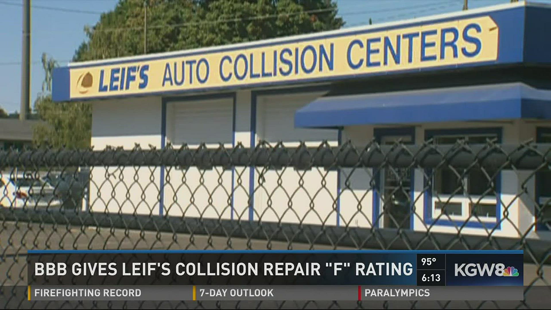 BBB gives Leif's Collision Repair 'F' rating