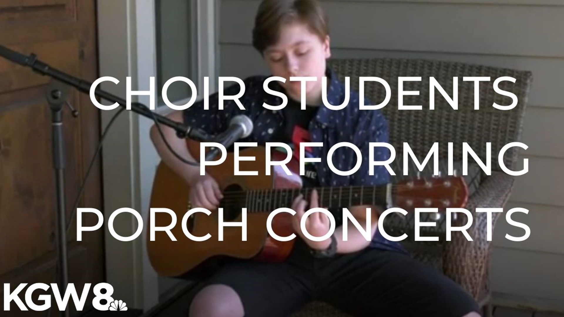 Choir students in the Evergreen School District are performing porch concerts. Devon Haskins shows us how.