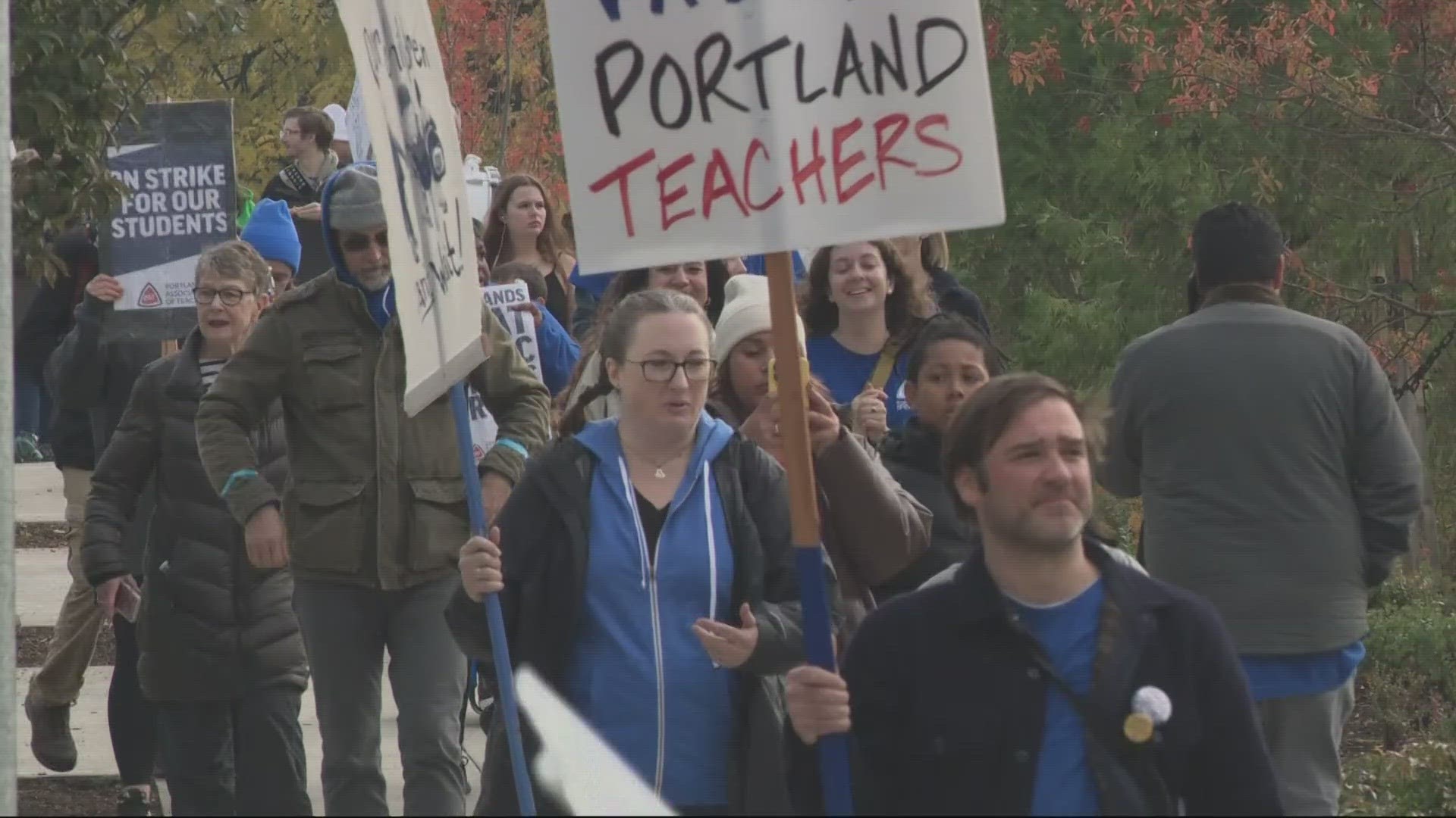 The union and the district met for the first time since the strike began on Wednesday.