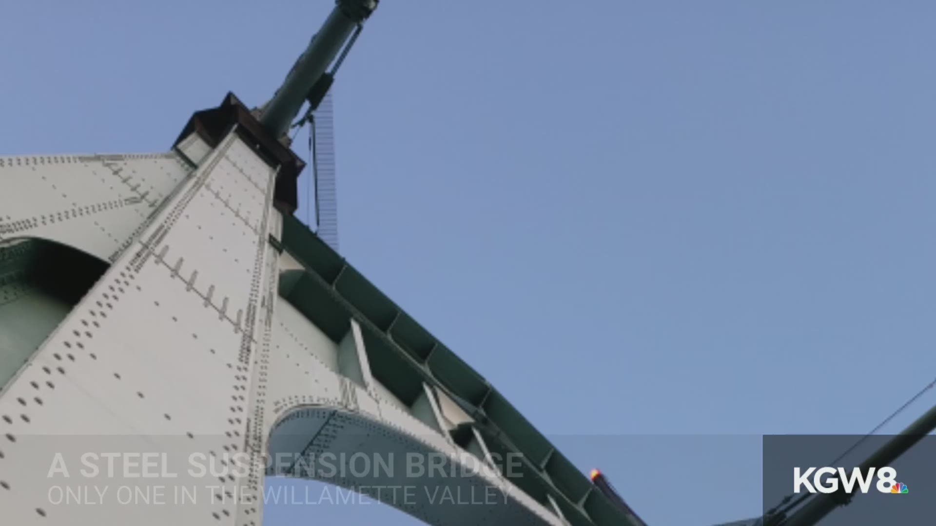 KGW's Eric Patterson spent the morning on the St. Johns Bridge in Portland for KGW News at Sunrise