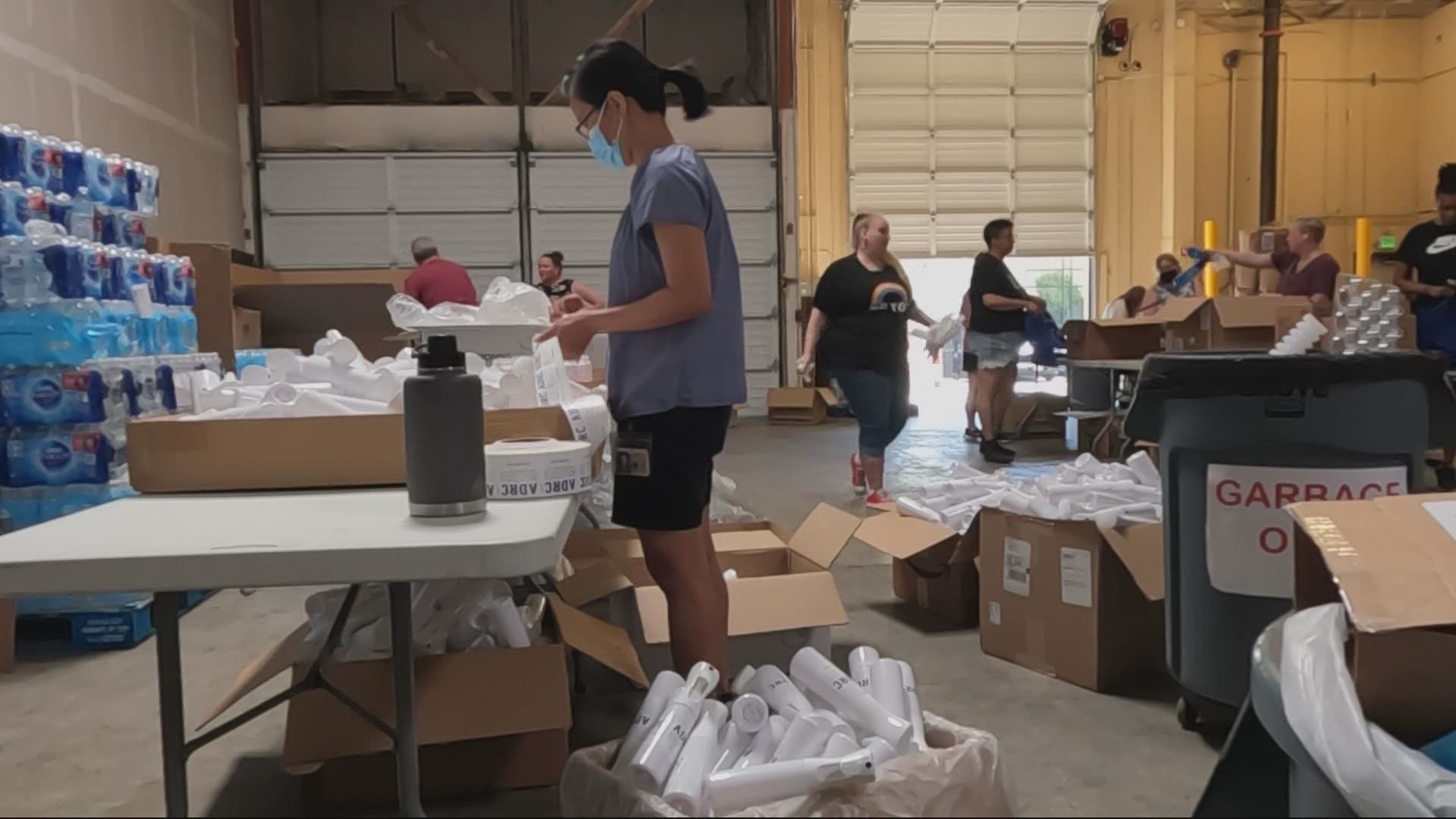 With temperatures climbing this weekend, county officials are working to distribute items that could help people cool off.