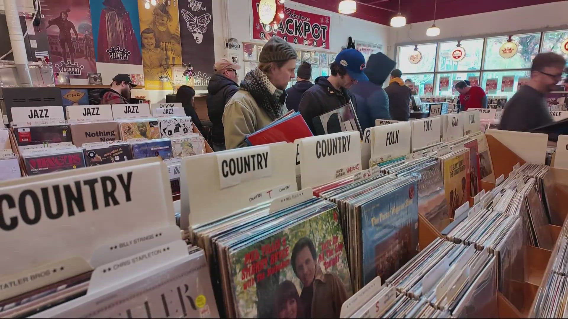 Jackpot Records at Southeast Hawthrone featured in-store DJ sets after a year of more than 350 releases. 
