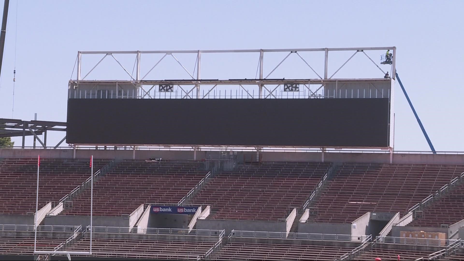 The $161 million project to rebuild the west side of the stadium is in full effect.