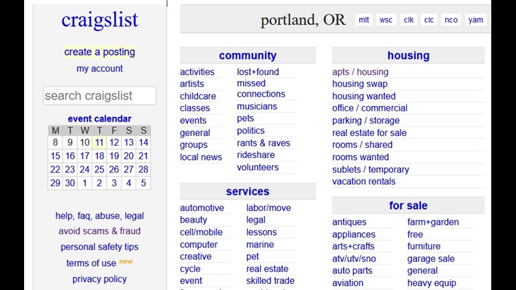 Craigslist Portland