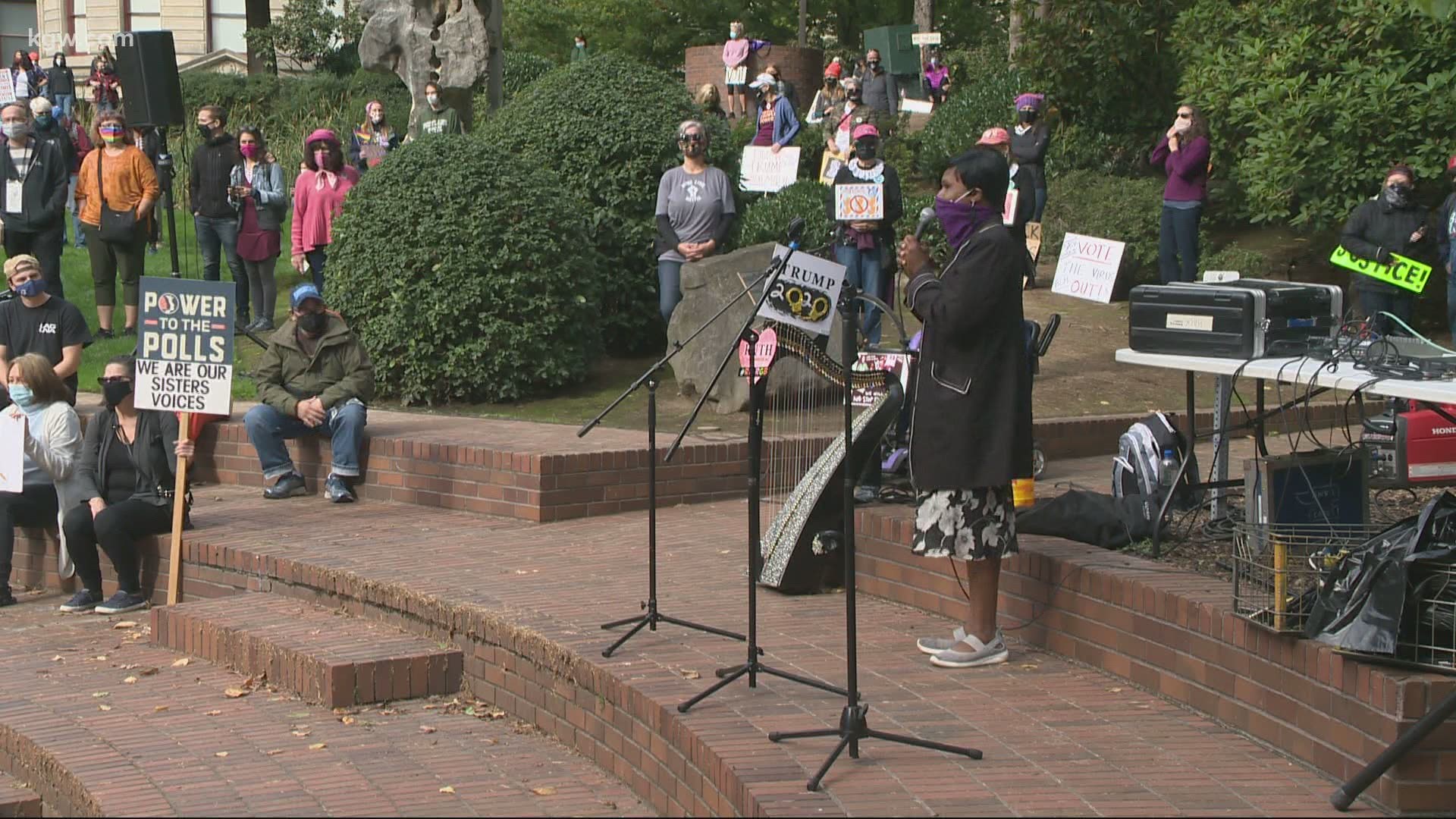 This year's march focused on allowing BIPOC women to take the stage and was in support of the Black Lives Matter movement.