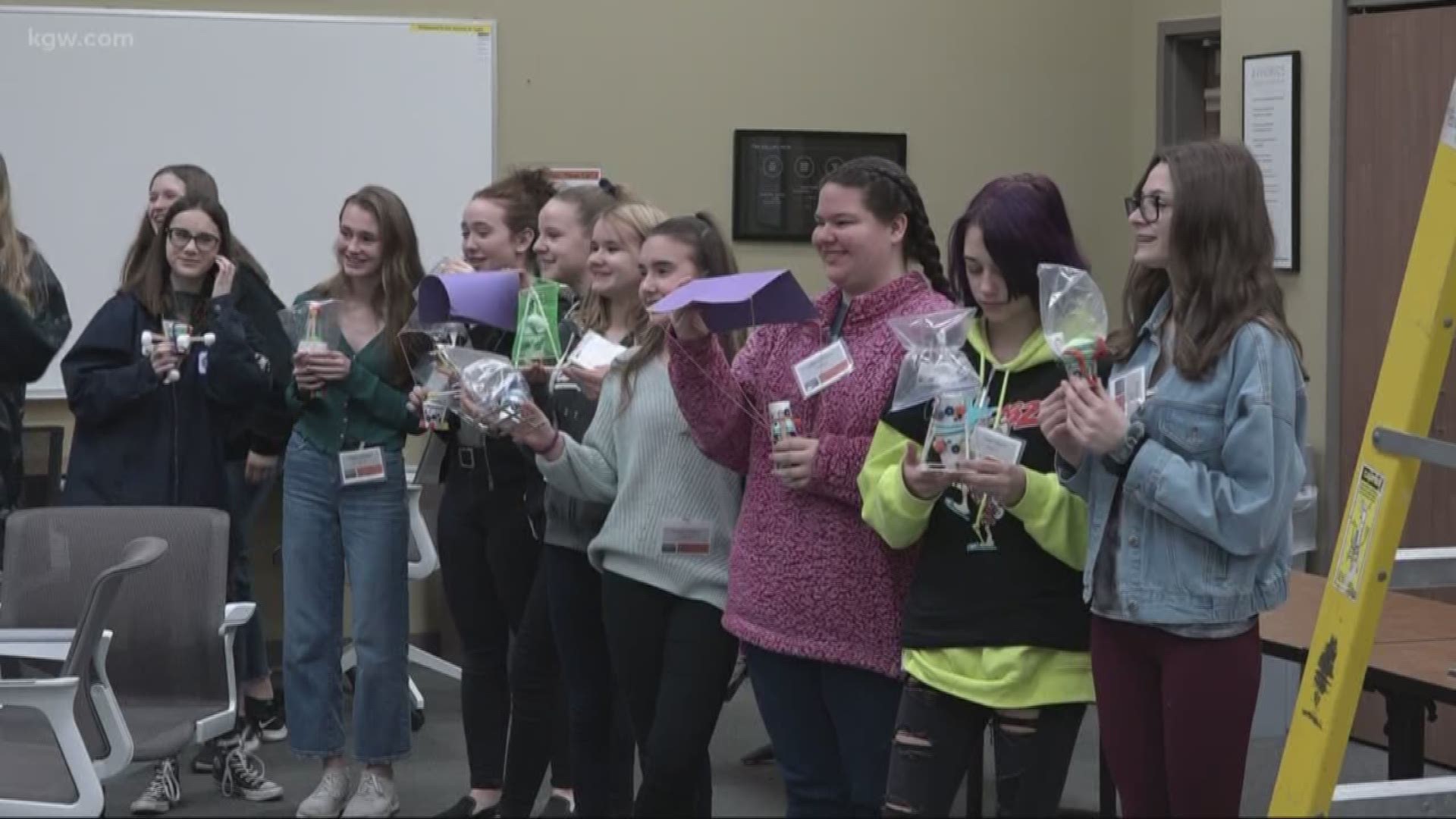 The engineers of the future. We take you to an event encouraging girls to become engineers.