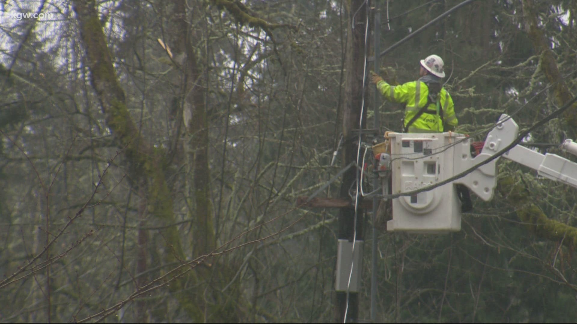PGE says most people will have their power back by Friday. Tim Gordon has the latest on the effort to restore electricity to thousands.