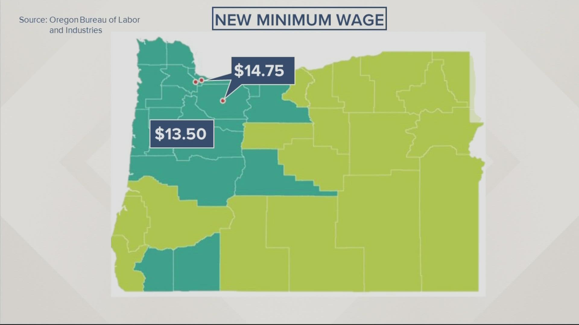 Oregon raises minimum wage on July 1