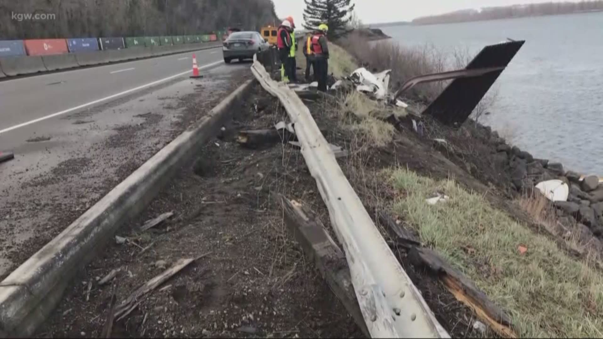 Meet the people who helped the injured truck driver after a crash into the Columbia River.