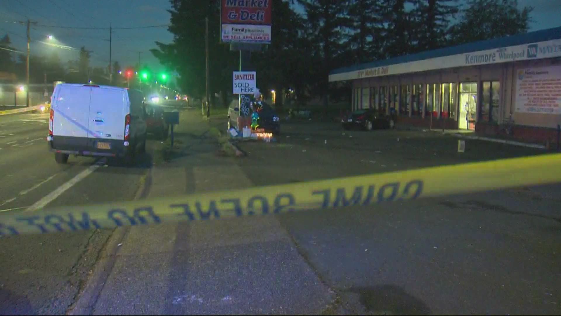 The shooting happened Monday night, at the same location where a 22-year-old man was shot and killed the night before.