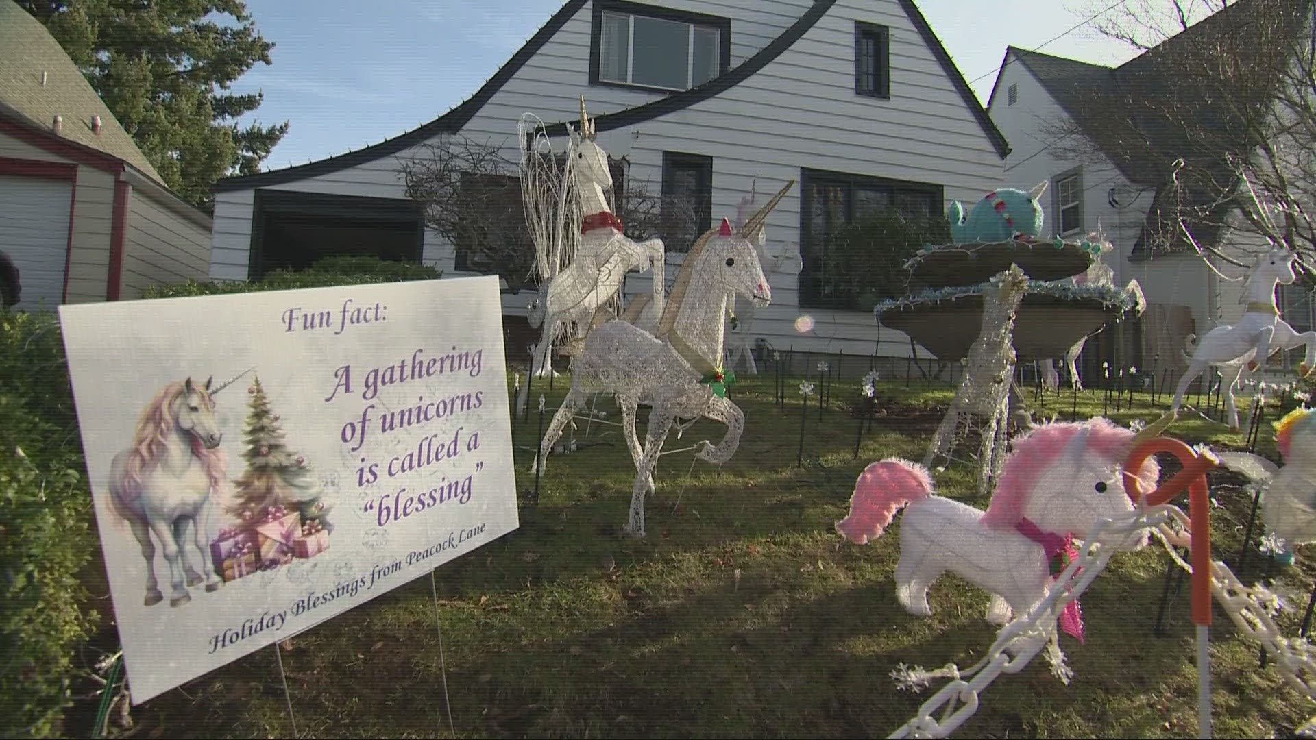 Visitors can walk in on the closed-off street to get a close-up view of the displays, a tradition that's been going on for years.