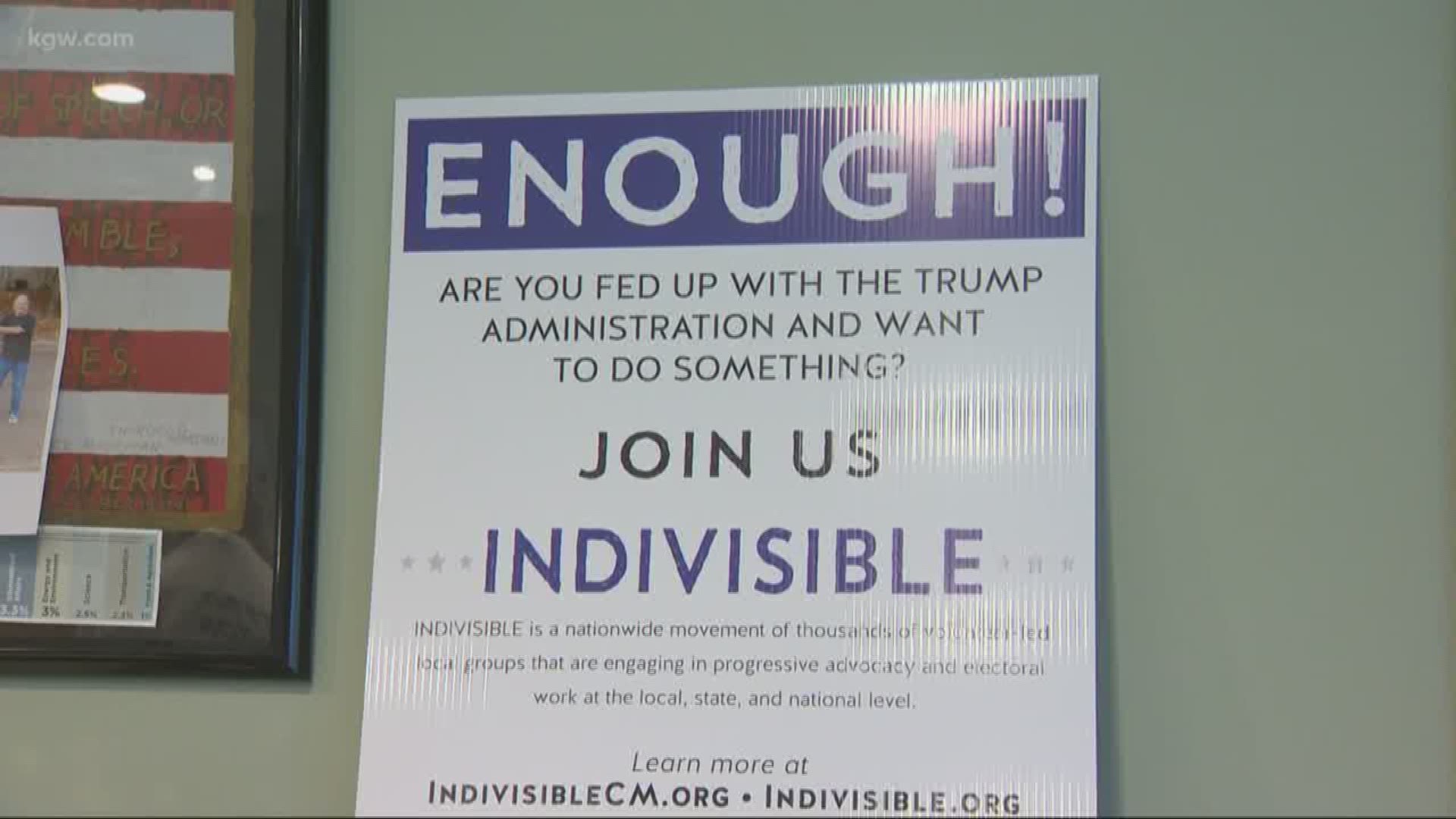 Here in Portland, protesters are gearing up for the impeachment vote. The group, Indivisible Cedar Mill, made signs today for an impeachment rally they’re holding on